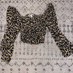 Topshop Leopard Print Blouse
